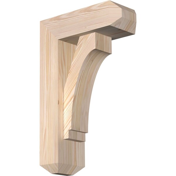 Ekena Millwork Imperial Craftsman Smooth Bracket w/ Offset Brace, Douglas Fir, 5 1/2"W x 14"D x 22"H BKT0604X14X22IMP04SDF - main